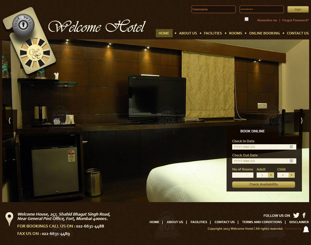 Welcome Hotel Website1